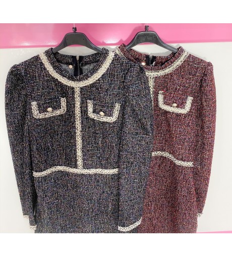 Vestido corte chanel 2