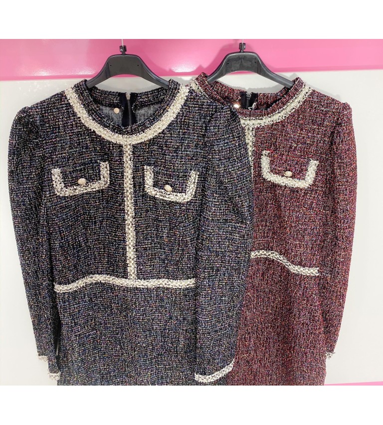 Vestido corte chanel