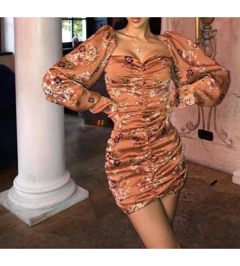 Vestido terciopelo flores