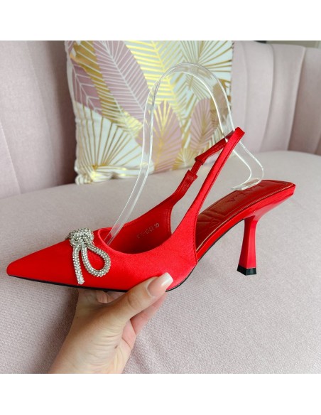 Stiletto lazo brillo red & blue