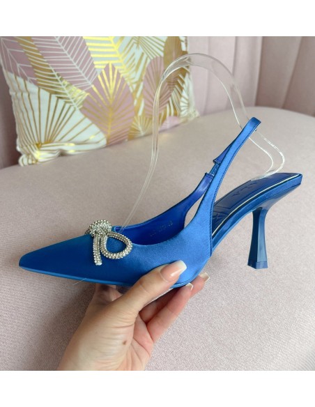 Stiletto lazo brillo red & blue