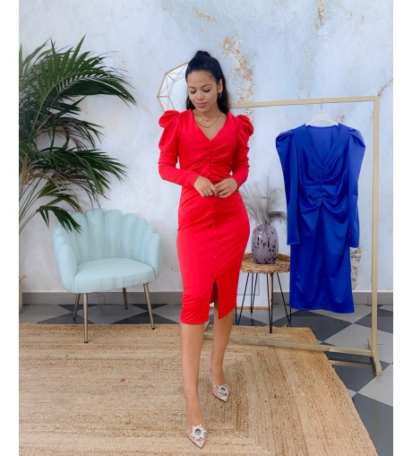 Vestido cóctel botoncitos