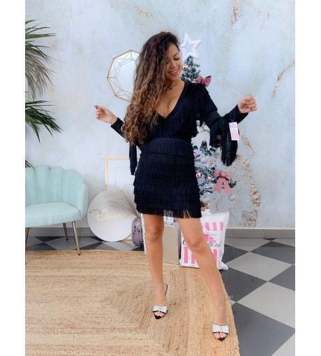 Vestido flecos