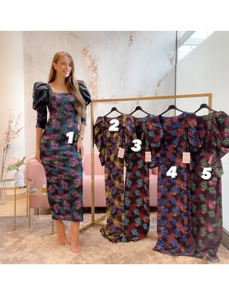 Vestido manga abullonada