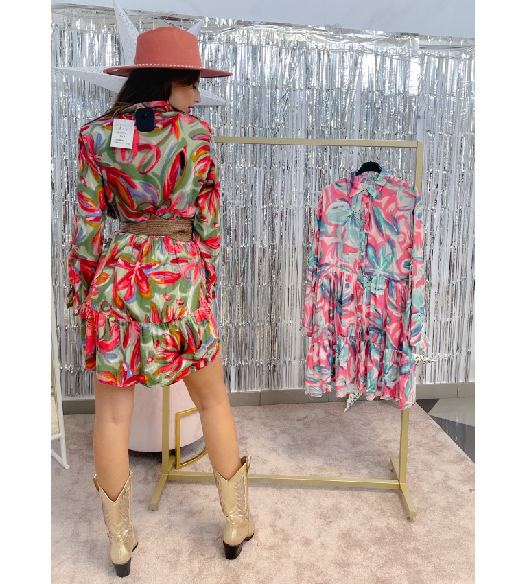 Vestido babydoll flores