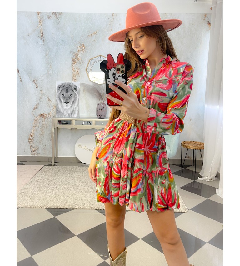 Vestido babydoll flores