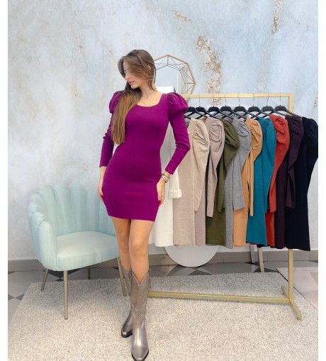 Vestido manga abullonada