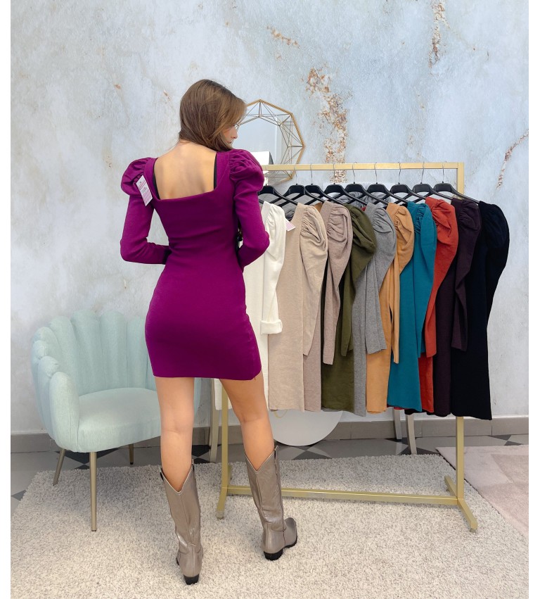 Vestido manga abullonada