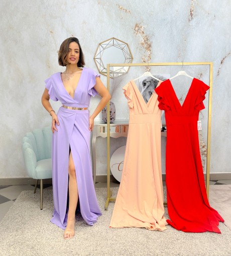 Vestido manga volante