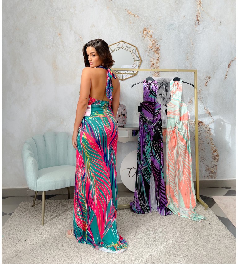 Vestido print tropical