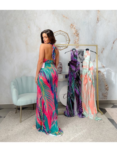 Vestido print tropical