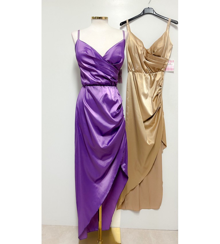 Vestido satinado midi