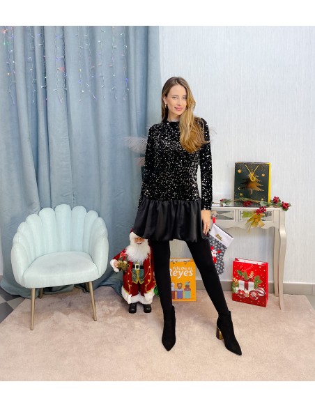 monoshort/ vestido lentejuela