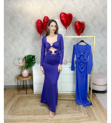 Vestido detalle dorado