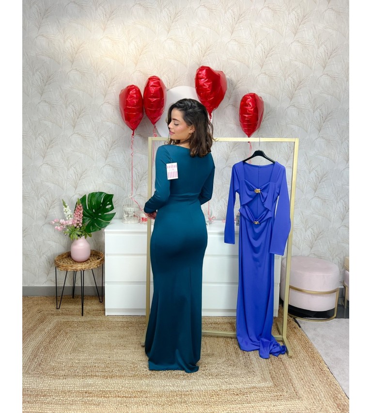 Vestido detalle dorado