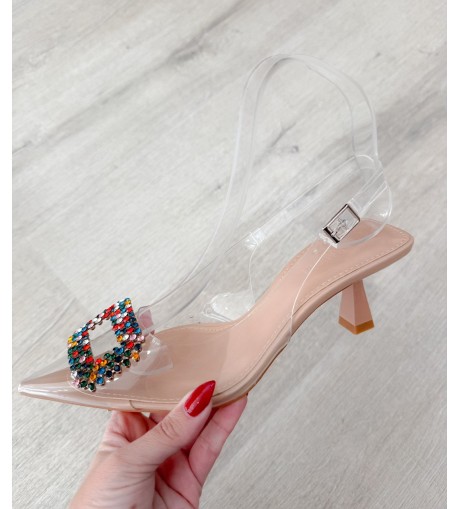 Stiletto transparente joya