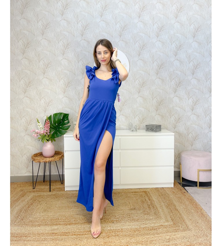 Vestido volante hombro