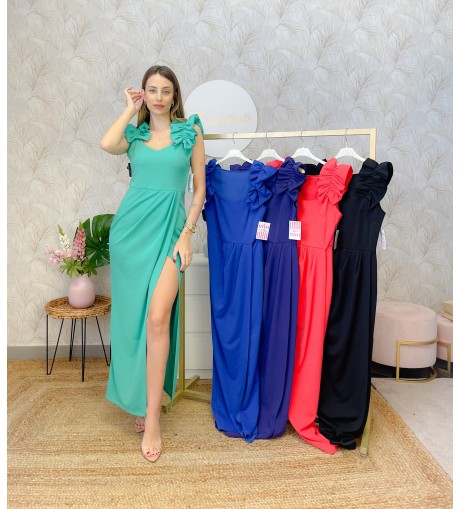 Vestido volante hombro