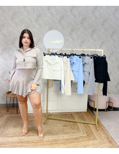 Conjunto falda + blusa crop