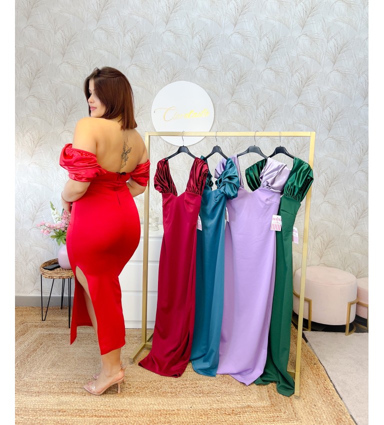 Vestido manga volante