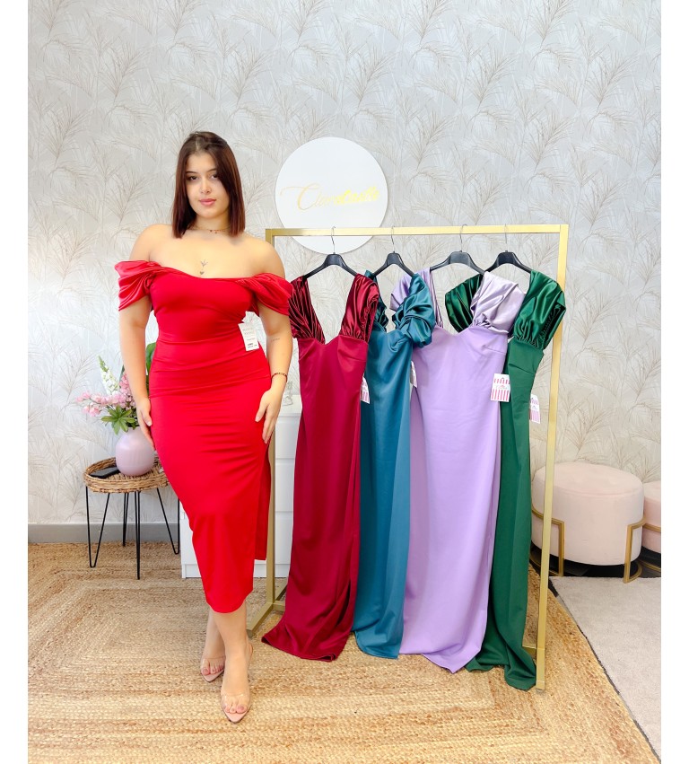 Vestido manga volante