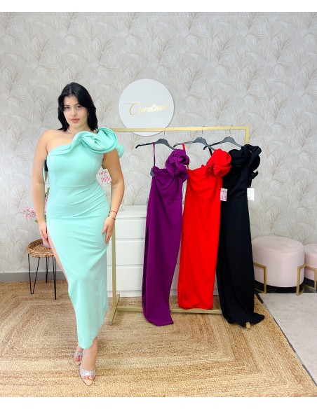 Vestido cóctel volante