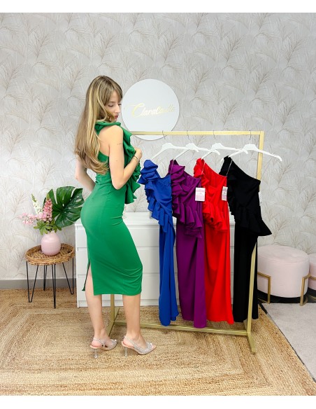 Vestido volante cruzado