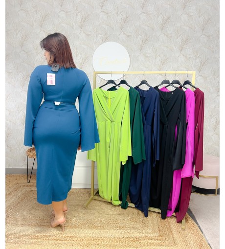 Vestido capa midi nudo 2