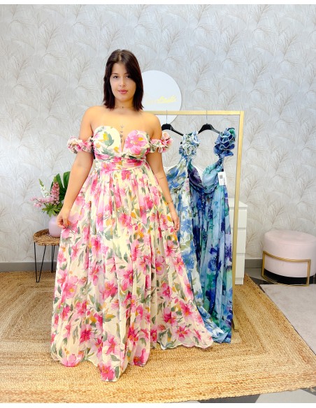 Vestido flores premium