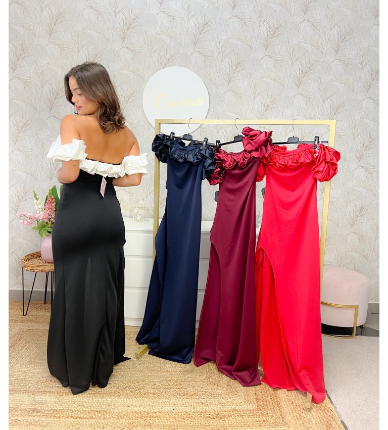 Vestido volante largo