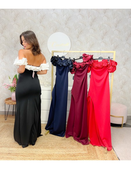 Vestido volante largo