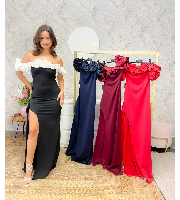 Vestido volante largo