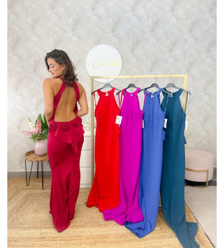 Vestido rosetones espalda 2