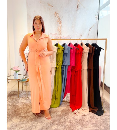 Vestido camisero atado