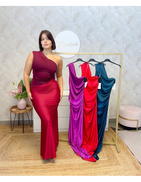 Vestido asimétrico drapeado