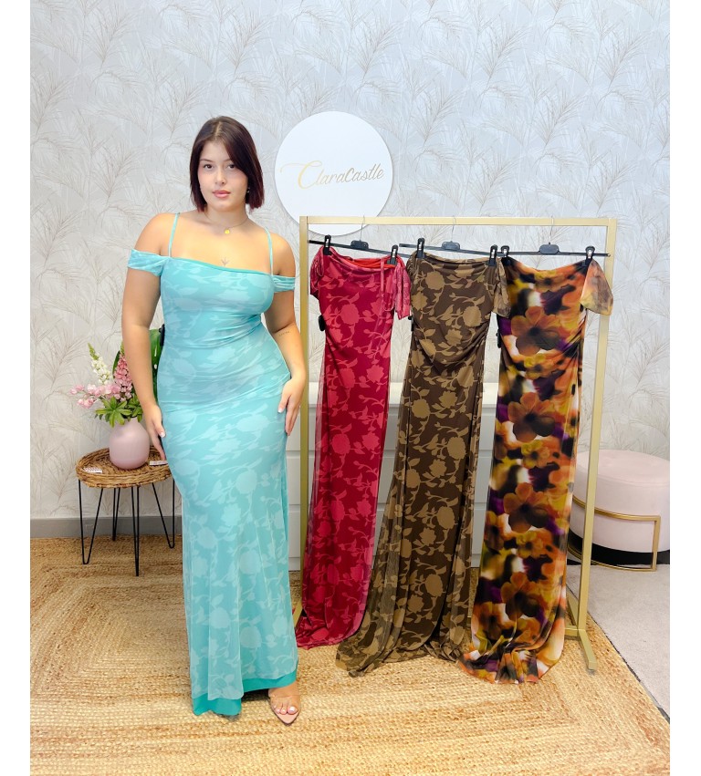 Vestido tul corte romántico