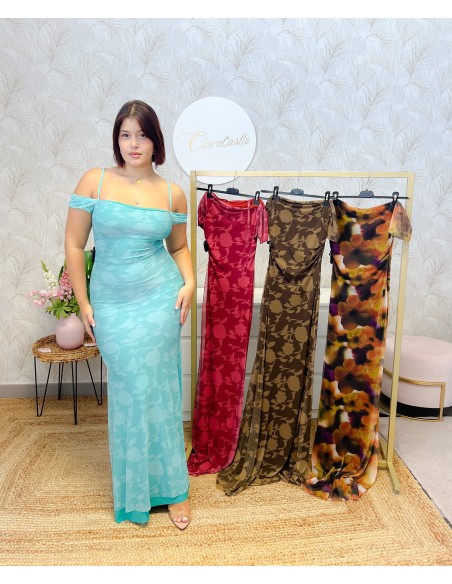 Vestido tul corte romántico