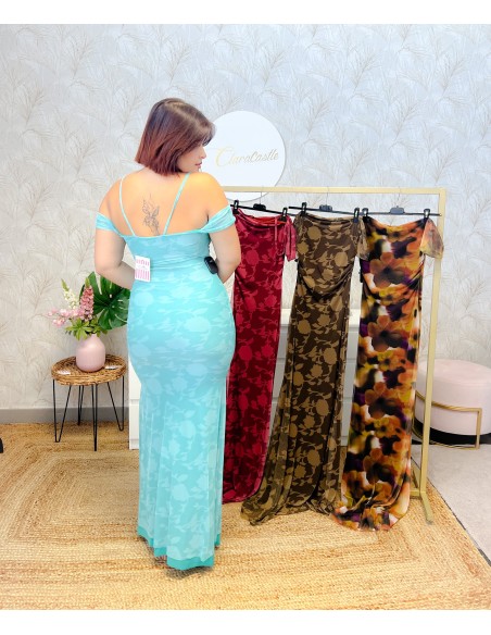 Vestido tul corte romántico