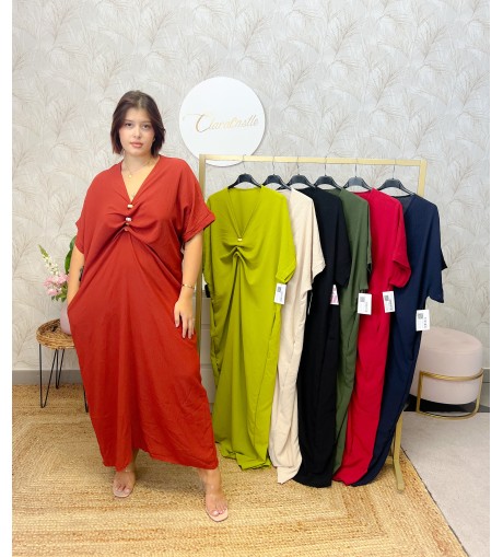 Vestido túnica abalorios