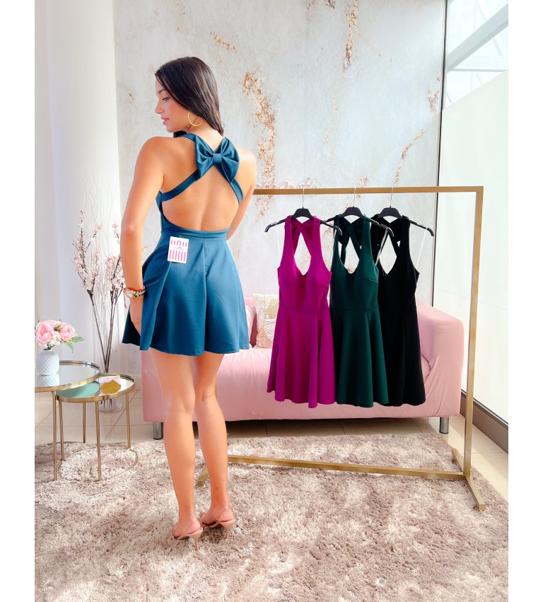 Vestido lazo espalda