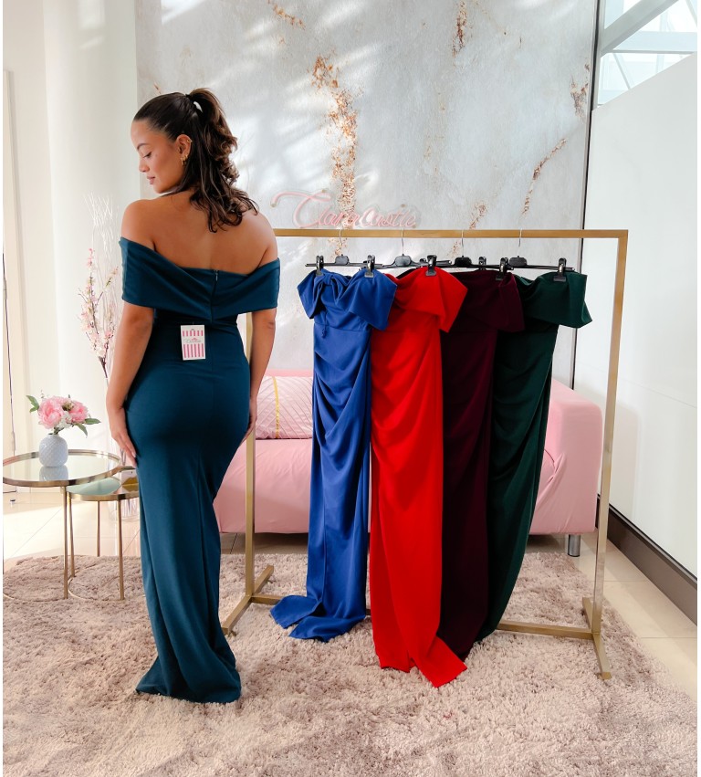 Vestido escote barco