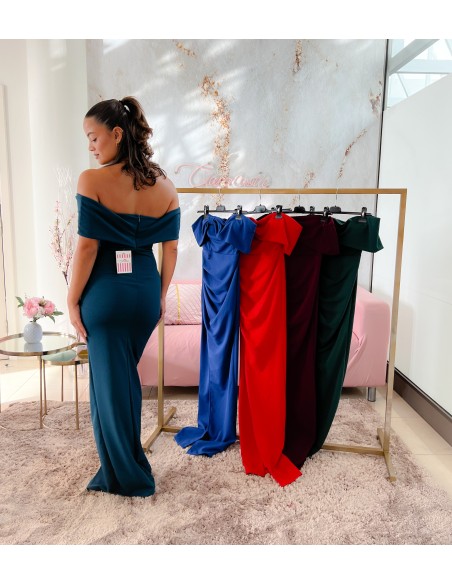 Vestido escote barco