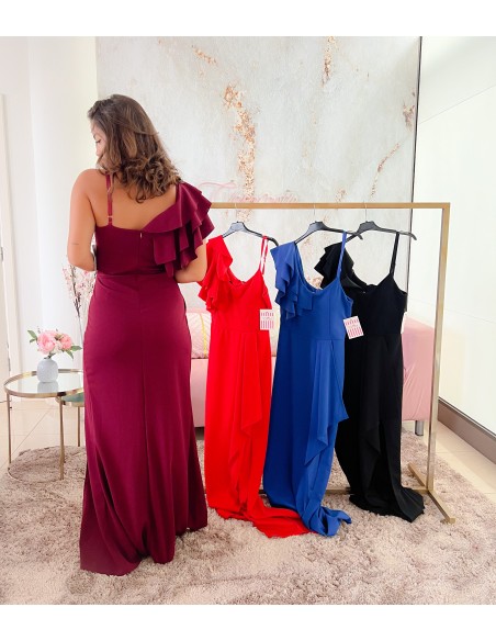 Vestido cóctel volante