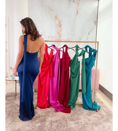 Vestido largo detalle cuello 2