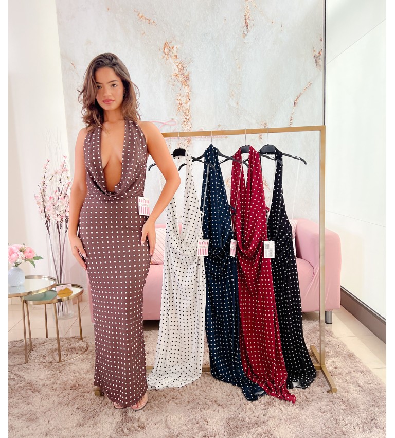 Vestido lunares buche