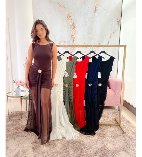 Vestido detalle flor