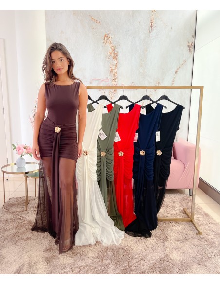 Vestido detalle flor