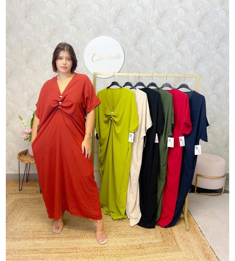 Vestido túnica abalorios