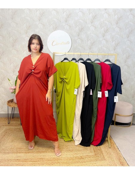 Vestido túnica abalorios