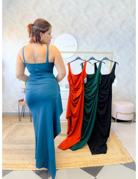 Vestido largo drapeado